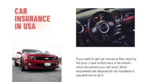 What documents are required for car insurance in usa and how to do it.